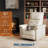Power Swivel Recliner Chair with USB Port, 270° Rocking Glider, PU Leather for Living Room & Nursery