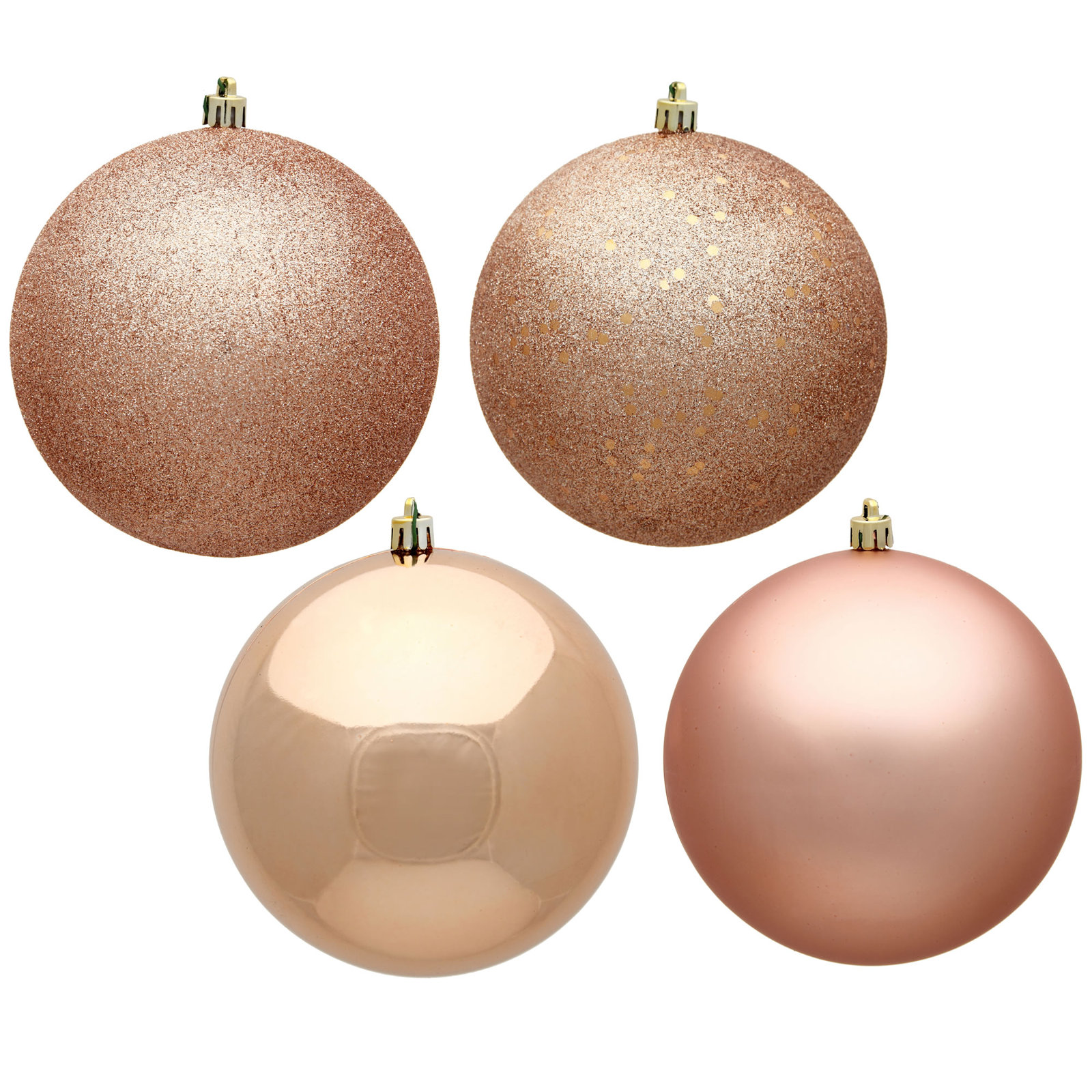 The Holiday Aisle® 4" Shatterproof Bauble, 4" H x 4" W x 4" D, Rose Gold
