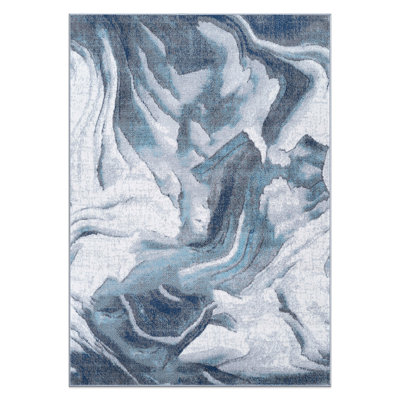 Abstract Wave Contemporary Area Rug