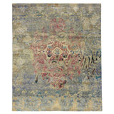 Multicolored Alchemy Transitional Wool Silk Blend Rug - 7'10" x 9'9"