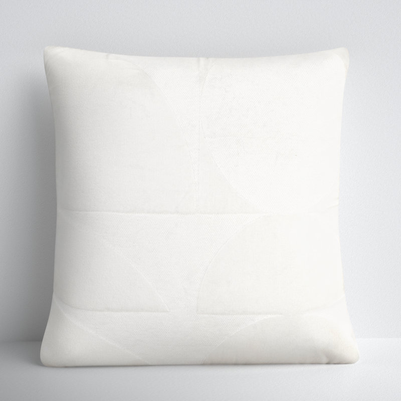 Joshelin Embroidered Cotton Throw Pillow, White