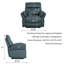 Fauteuil inclinable électrique Hudson en cuir avec port de chargement USB et de type C-779415628