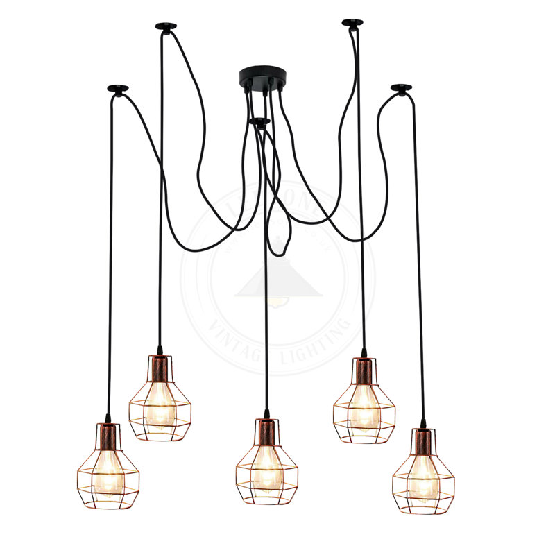 Casperson 5 - Light Cluster Pendant, Yes, Red