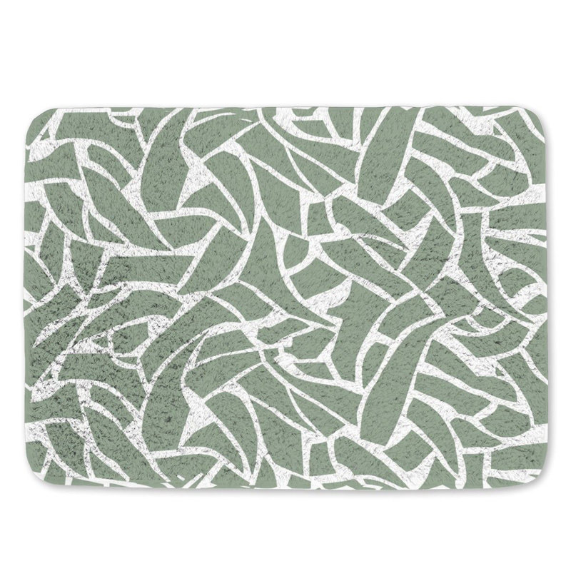 Ingeruth Microfiber / Microsuede Non-Slip Bath Mat, 17"W x 24"L
