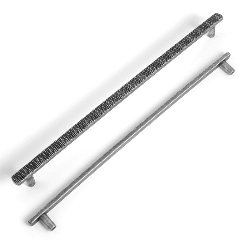Multipack de poignées de barre de nouveauté irrégulières, Argent antique, 12 19/32"