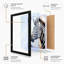 Zebra Profile Boho 1 Piece Single Picture Frame Wall Art-136696416-136696421