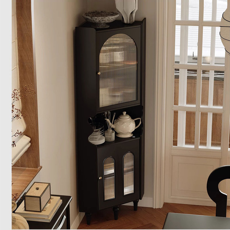 French-style multi-functional corner bookcase