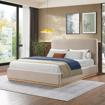 Lit plateforme tapissier Aspen