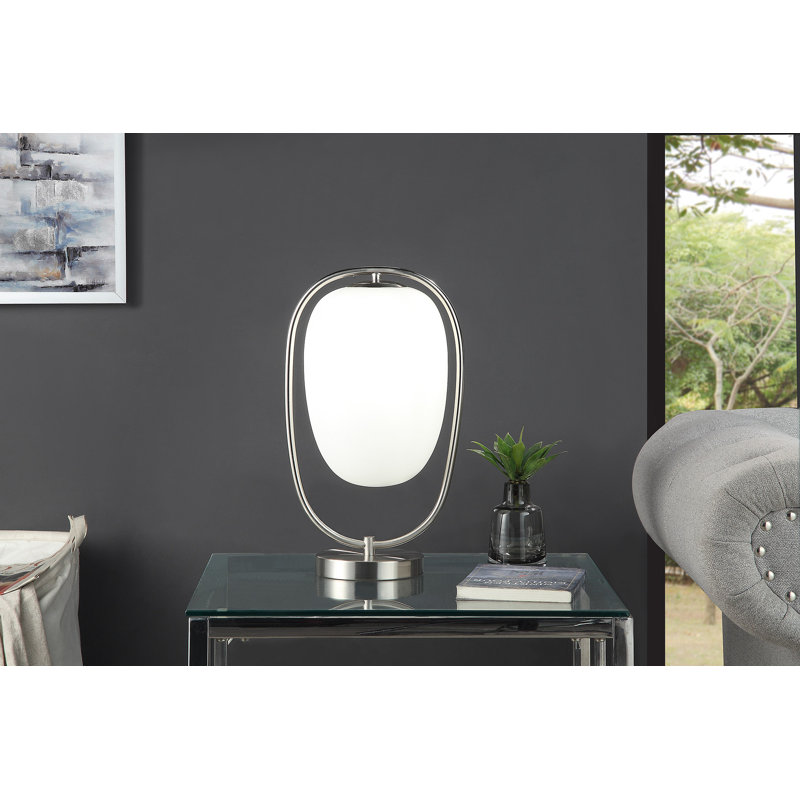 Lampe fantaisie en métal Vaune, Argent