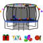 Trampoline de loisir pour enfants 12 pi avec filet de sécurité et échelle-121260507