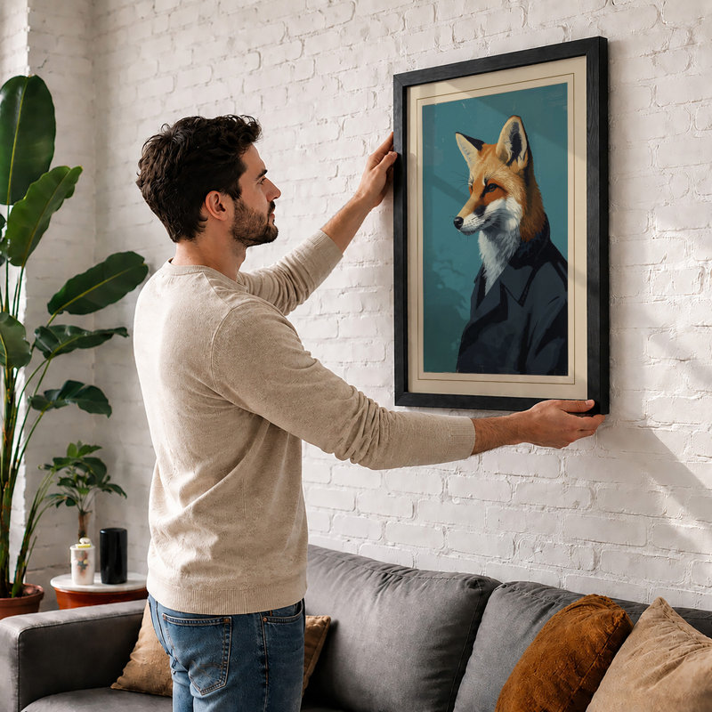 Dressed in Dignity Modern - Framed Print, A1 - 84.1 x 59.4 cm, White