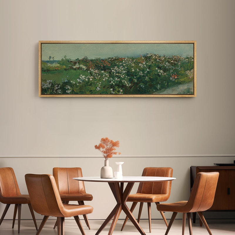 Paysage rustique en fleurs, H 20 po x l 60 po, Naturel