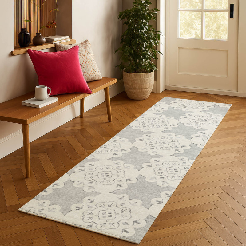 Machine Washable Indoor/Outdoor Bourkelands ACN2352 Casual Rug, Runner 2'3" x 7'6"