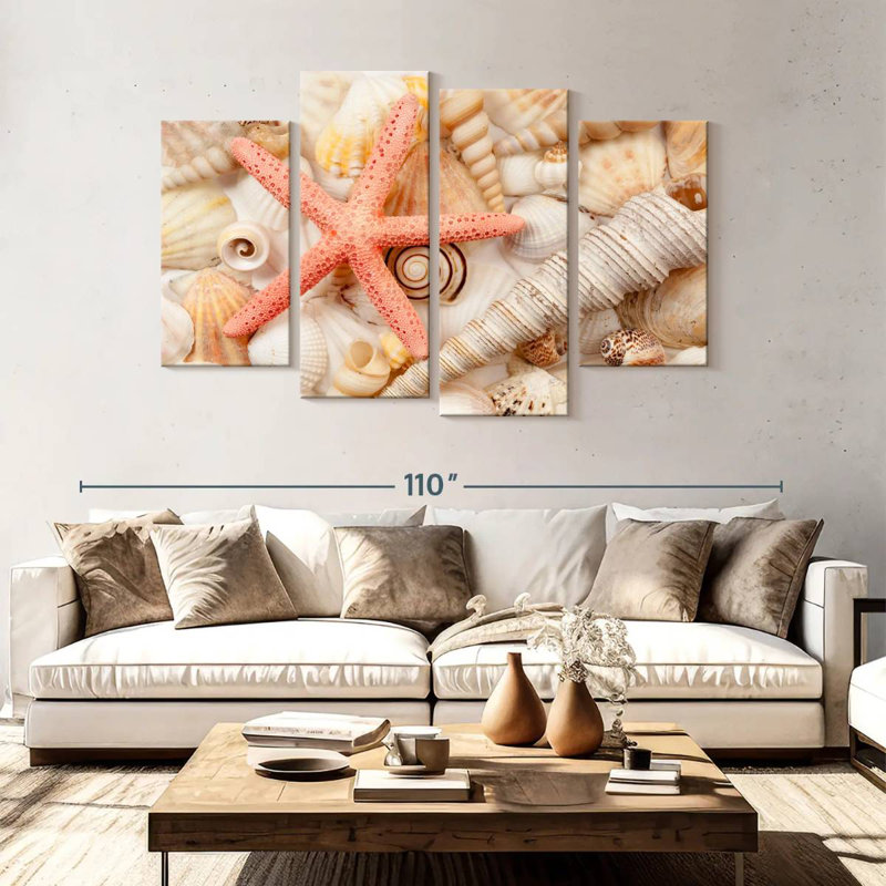 Aletra Seashell Pile, 54" H x 84" W