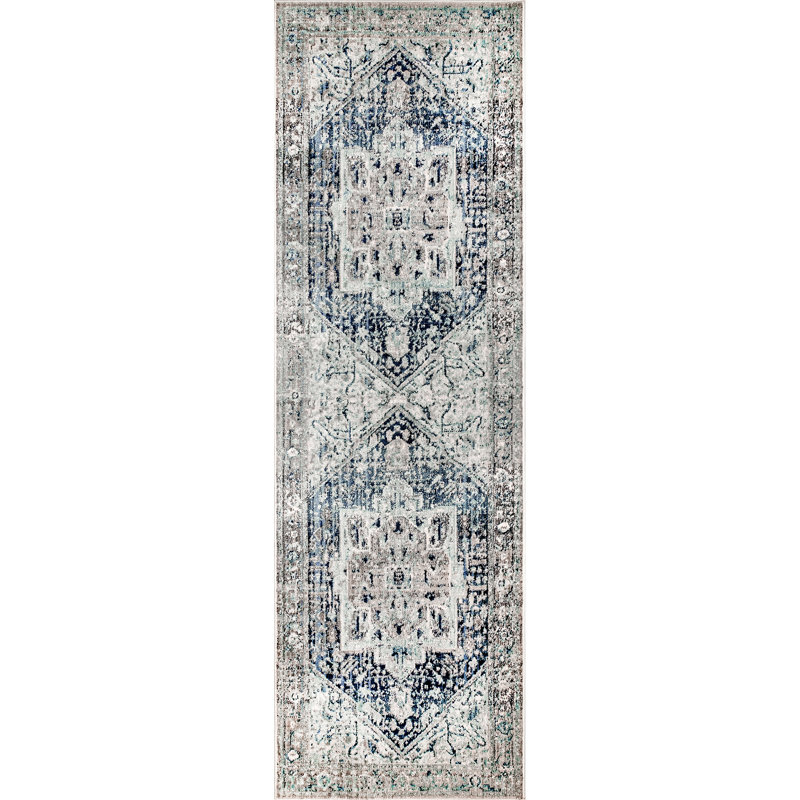 Tapis bleu Funderburk, Tapis de couloir 2 pi 6 po x 6 pi