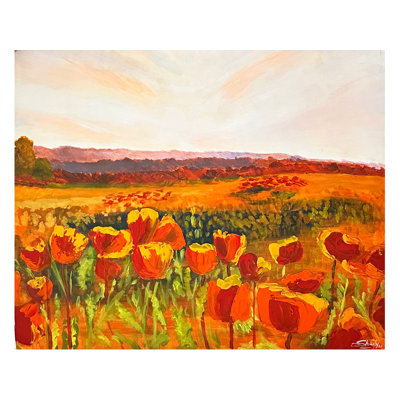Tulip Tales | Acrylic On Canvas | Painting By Shaily Verma