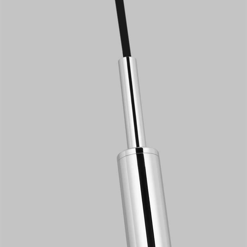 Allegra 1-Light Metal Pendant, 20" H x 8" W x 8" D, Polished Nickel