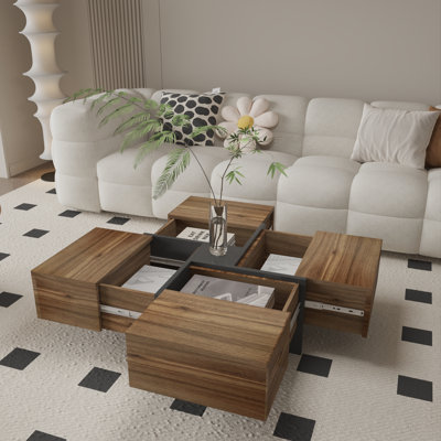Bunita Pedestal Coffee Table with Storage