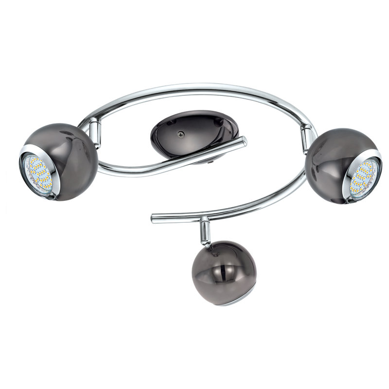 Lambright 34.5cm 3 -Light Track Kit, Nickel-Nero / Chrome