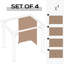 Outsunny 10' X 12' Gazebo Sidewall Set With 4 Panels, Hooks/C-Rings Included For Pergolas & Cabanas-125204786-125204790