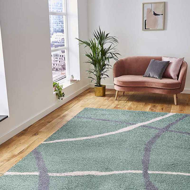 Zenas Rectangle Abstract Area Rug, Rectangle 160 x 220cm