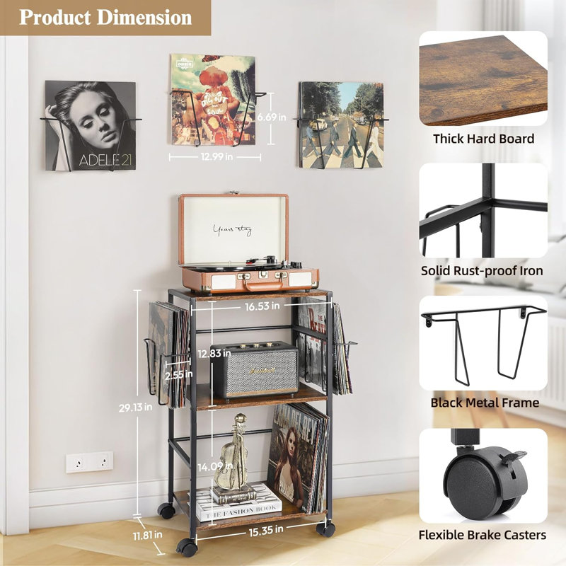 Metal 29.13'' H Storage Rack