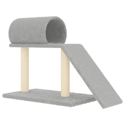 Cat Scratching Post Engineered Wood, Plush, Sisal Medium