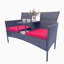 Darrett Wicker Outdoor Bench-1375991460