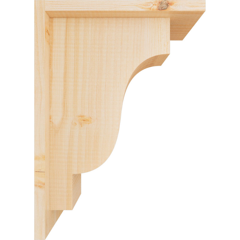 L 5 1/2 po x P 10 po x H 14 po Corbeau lisse avec plaque arrière, sapin Douglas, Lisse, H 14 po x l 5,5 po x P 10 po