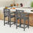 Hikhdpe 2-Person Patio Bar Stools Tall Adirondack Bar Chairs with Arms & Tabletop-1299340664