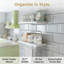 Ensemble de 2 tablettes flottantes Modern Modern White & Gold