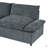 Modular Deep Gray Sectional Sofa With Durable Polyester Upholstery, Plush Cushions, Hidden Storage Compartments