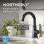 Robinet de salle de bain à poignée simple Gerber Northerly avec drain tactile 50/50, noir lustré, robinet à commande latérale de 1,2 gallon par minute - Conception traditionnelle, installation facile à 1 trou en noir satiné-123191214