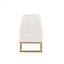 Banc de rangement Midas Contemporary / Glam en acier et velours-182944757