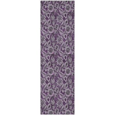 Premium Machine Washable Addington Eggplant Rug