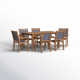 Fleur 64'' Rectangular 6 - Person Outdoor Dining Set