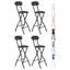 Upholstered Counter Stool with Metal Frame-1228576901