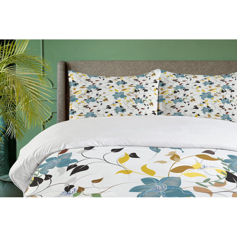 Cottage Americana Polyester Floral Duvet Cover