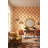 Checkered Wallpaper Orange Rustic Decorative Mural