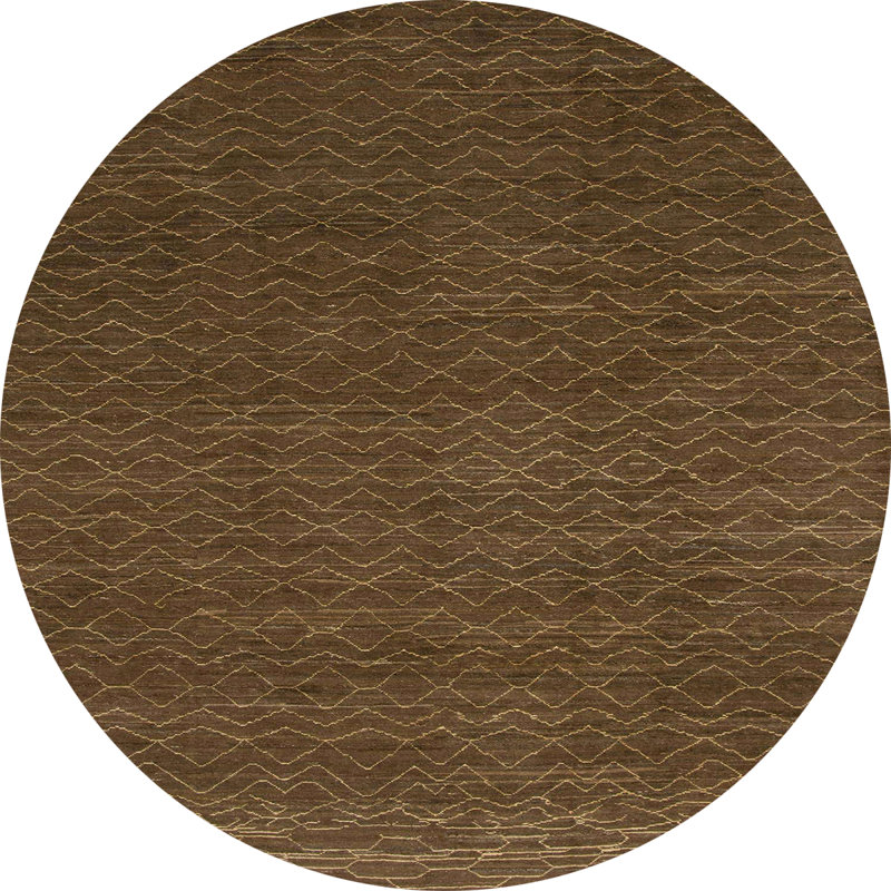 Tapis abstrait moderne 1542, Rond 5 pi