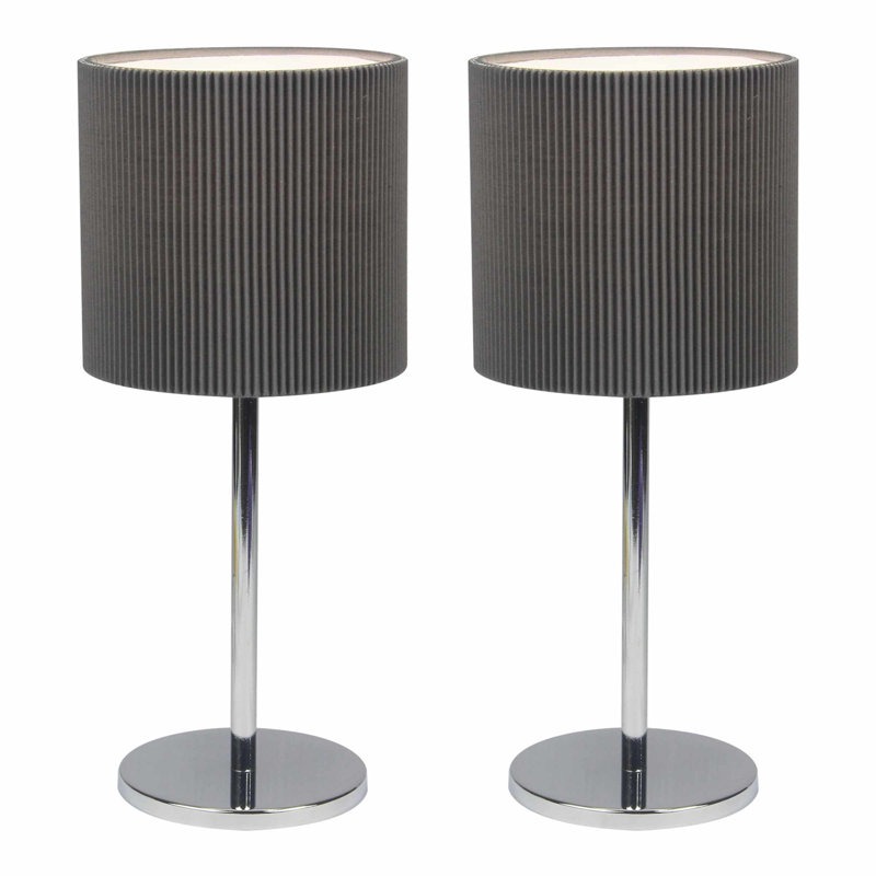 Mergeron Metal Table Lamp, Grey