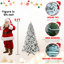 Arbre de Noël enneigé 9 pi avec 650 lumières UL blanc chaud, embouts en PVC de 1930 et fil mémoire dépliable-256815653