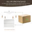 Meuble-lavabo flottant de 30 po, conception minimaliste moderne, surface solide, blanc brillant, tiroirs à fermeture en douceur pour un fouillis - et fonctionnel