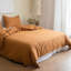 Housse de couette en lin et coton avec fermeture éclair invisible (King, rouille)-134699798-134699805