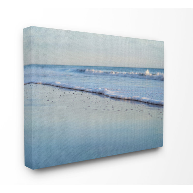 « côtier soir plage délicate surf », reproduction de photo, Toile, H 24 po x l 30 po x P 1,5 po