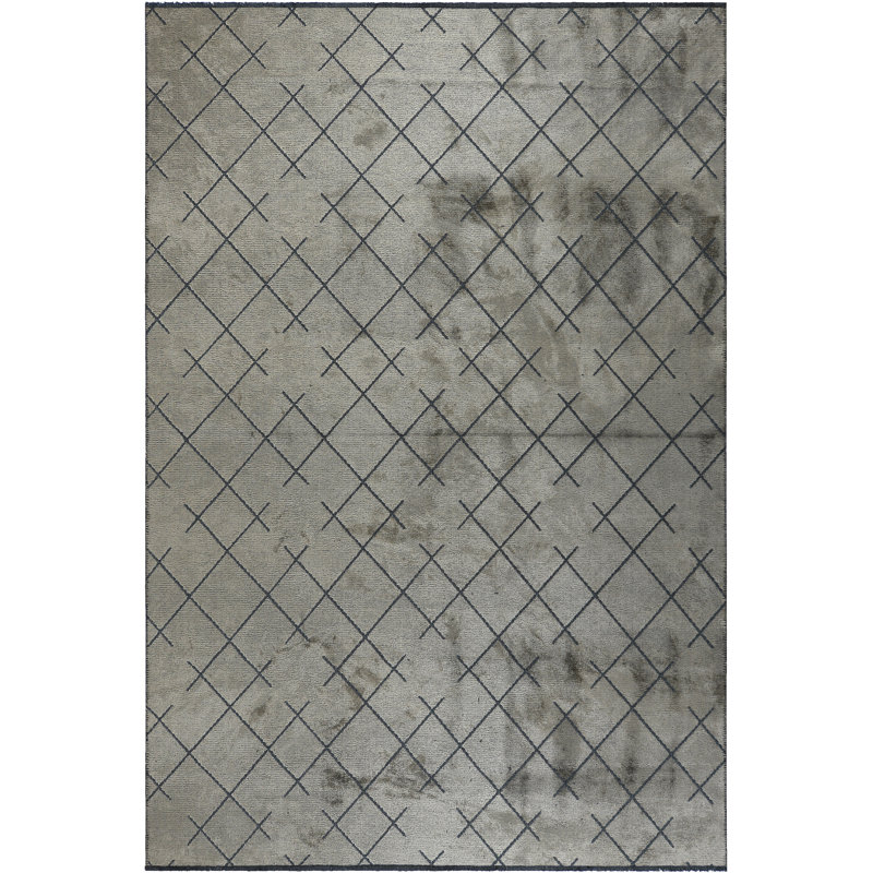 Rapture Black/Gray Geometric Luxury Area Rug, Rectangle 7'10" x 11'2"