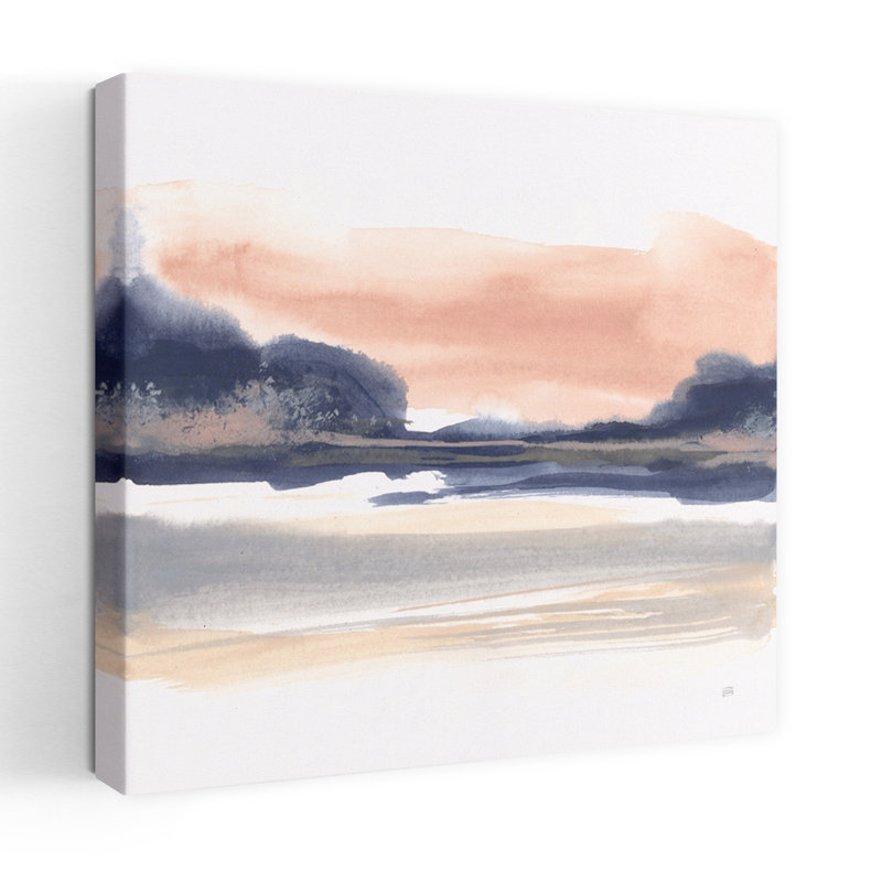 Dusk Dunes I, art abstrait contemporain, H 18 po x l 18 po