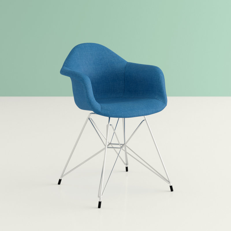 Askegard 19'' H Fabric Upholstered Armchair, Blue