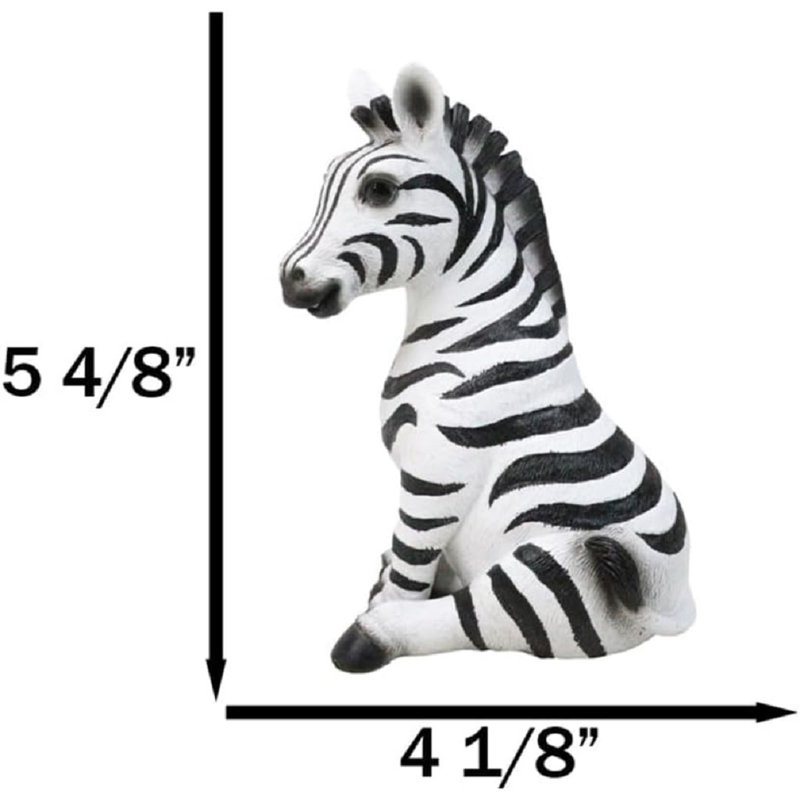 Figurine de faune sauvage, safari et équidé zèbre assis