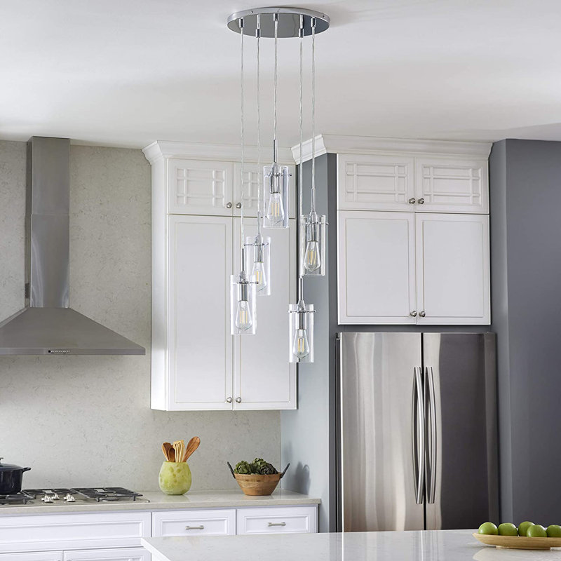 Angelina 5 - Light Cluster Pendant, Chrome, Clear